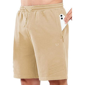 soft cotton <b>fleece</b> <b>shorts</b> men casual lounge gym summer elastic waist relaxed comfort clothing - Product Image 1
