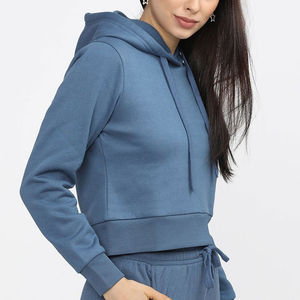 Bonne qualité Street Style sweat à capuche pour femme taille personnalisée couleur grande taille Logo professionnel imprimé femmes haut court à capuche 2026 - Product Image 2