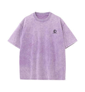 2025 Listo para enviar Street Acid Wash Camisetas Logotipo personalizado Venta al por mayor Acid Wash Camiseta de gran tamaño 100% algodón - Product Image 4