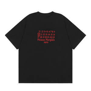 เสื้อยืดโลโก้ตัวเลขทรงหลวมของผู้ชายเสื้อยืดลำลองผ้าฝ้ายแท้100% สำหรับผู้ชายเสื้อผ้าแนวสตรีทในเมืองแขนสั้นระบายอากาศได้ดีทุกวัน - Product Image 4