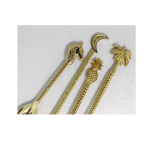 Caja de regalo personalizada Cubiertos de latón Venta caliente Juego de cubiertos de acero con espejo de alta calidad a los costos más bajos - Product Image 4