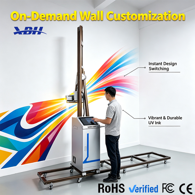 Painting Vertical 3D Effect UV Ink Digital Inkjet 3m Height Wall Printing Machine for Building Decoration Wallpen Printer