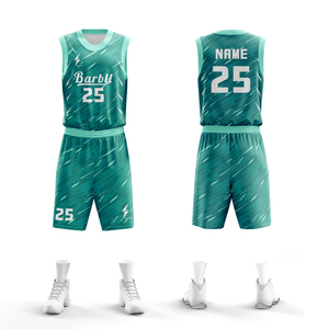 Ensemble de maillots de basket-ball personnalisés, respirants, à séchage rapide, évacuation de l'humidité, uniforme d'équipe personnalisé pour les joueurs de club 100% polyester - Product Image 2