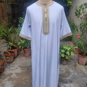 เสื้อผ้าผู้ชายอิสลาม OEM ดีไซน์ใหม่ jubba thobes | thobe murlim kurta สำหรับผู้ชาย jalabiya morocan djellaba | sedi jubba thawb - Product Image 1