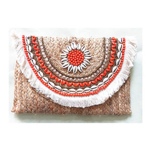 Bolso de mano hecho a mano de yute de la mejor calidad con borla de concha de cuentas de la India para mujer Moda DE LA India por glowin fashion - Product Image 4