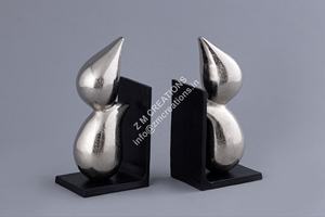 Estantes de sujetalibros decorativos para el hogar moderno de primera calidad, soporte de estantería para libros pesados con tapón de libro de Metal de aluminio para el hogar y la Oficina - Product Image 2