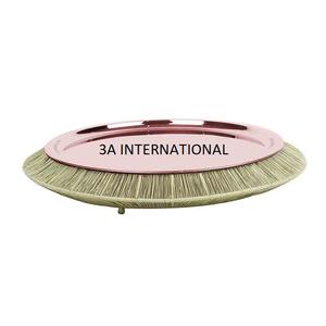 Support à gâteaux décoratif à 3 étages, gravé à la main, en bois, de forme arrondie, avec finition naturelle, pour usage domestique et hôtelier - Product Image 2