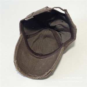 Casquettes de Baseball Vintage de haute qualité à l'acide pour hommes en détresse coton papa chapeau avec tissu imperméable Style formel boucle en métal - Product Image 5