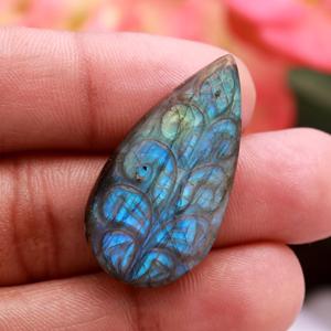 Labradorite naturelle sculpté Cabochon lisse concepteur pierre Multi Flashy lâche pierres précieuses métaphysique laboratoire sculpture à la main - Product Image 4
