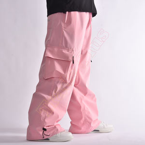 OEM personalizado pantalones de nieve para hombres impermeable transpirable ligero poliéster esquí snowboard forro polar cremallera a prueba de viento - Product Image 3