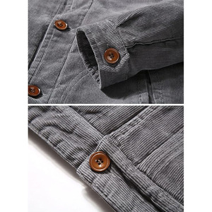 Veste en jean marron amande légère, respirante, écologique, à séchage rapide, avec poche avant et fermeture boutonnée pour femme - Product Image 4