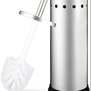 Dernier support de toilette brosse de toilette avec brosse blanche pour la maison hôtel nouveau style dernière brosse de toilette en métal avec acier inoxydable - Product Image 1