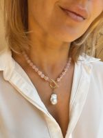 Collier de perles en pierre naturelle colorées sur mesure, perles d'eau douce, géométrique, baroque, non décolorant, bijoux tendance pour cadeau