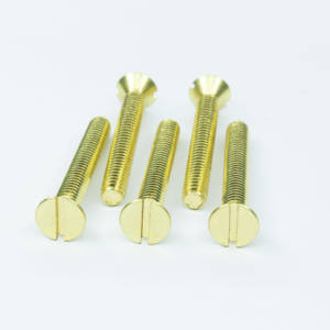 Tornillo de cobre plano ranurado #6-32x2 de la fábrica de hardware de Vietnam Tornillos de ajuste ovalados ISO 14585 2017 Color verdadero 48H Iluminación LED - Product Image 4