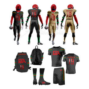 Pakistan-Made Best Tackle Twill Uniformes de football américain Ensemble à manches courtes personnalisé Caractéristique respirante - Product Image 1