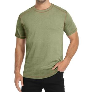Camisetas informales de algodón 100% de alta calidad para hombres con patrón sólido de secado rápido y transpirable de gran tamaño/Flim/Boxy Fit - Product Image 1