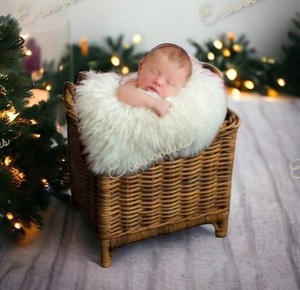 Cesta de bambú portátil de caña Natural de estilo elegante para bebé recién nacido, cuna de cama, nuevo diseño, accesorios de fotografía para recién nacidos - Product Image 2