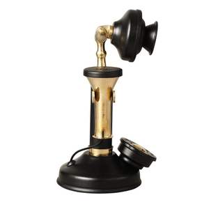 อุปกรณ์ตกแต่งโทรศัพท์ทำจากทองเหลืองสีดำแนววินเทจโต๊ะดีไซน์โลหะน้ำหนักเบาสำหรับห้องนั่งเล่นในบ้าน - Product Image 5