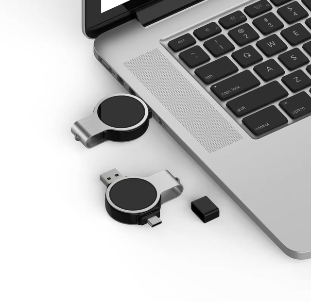 Luminous USB Flash Drive 64GB | Type-C Retractable Two-in-One Interface | Compatible with Phone & Computer