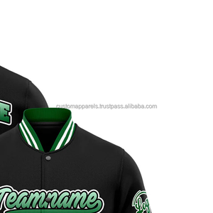 Premium Wool Varsity <b>Jacket</b> with Leather Sleeves Custom Embroidery High-End Varsity Coat for <b>Men</b> - Product Image 4