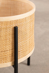 Maceta de Mimbre Vintage, Cesta de Mimbre para Plantas, Soporte de Mimbre para Macetas y Jardineras - Product Image 4