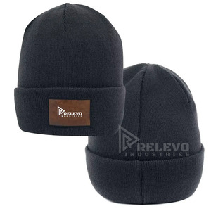 <b>Black</b> Best Manufacturing Winter Skull <b>Cap</b> Beanies OEM Service Custom Logo Anti-wrinkle Latest Arrival New Design <b>Men</b> Beanies - Product Image 2