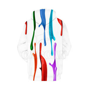 Venta directa de fábrica Nueva llegada Calidad Hombres Sudaderas con capucha largas de gran tamaño Diseño de impresión 3D Logotipo personalizable Patrón sólido de invierno - Product Image 2