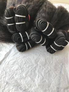 Machine à double trame de qualité supérieure 100% à cuticule alignée 24 \ "Kinky Straight Remy Extensions de cheveux humains vierges indiens - Product Image 5