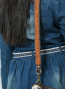 หนังวัวแท้แบบแข็งอุปกรณ์เสริมเครื่องทองเหลืองสายคล้องกระเป๋าสะพายไหล่สายรัดสายรัดกระเป๋า - Product Image 6