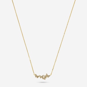 92.5 Silver <b>Necklace</b> with Link Chain and Rose Gold for Gift Engagement or Party Featuring Number Shape/Pattern 194206 - Product Image 1