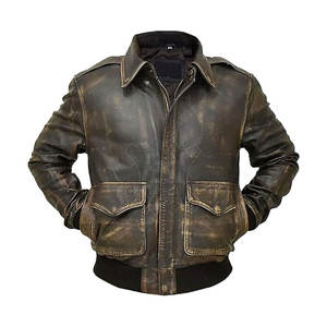 Chaquetas de Cuero para Hombre de Fábrica de Pakistán, Chaqueta de Cuero Genuino, Estilo Urbano, Chaqueta Bomber de Cuero para Hombre, Elegante - Product Image 3