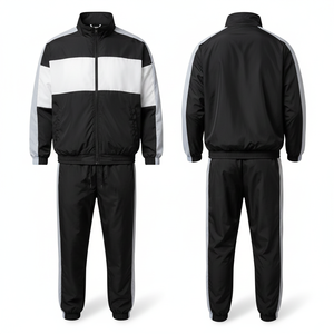 Conjunto Deportivo Personalizado de Fábrica: Sudadera con Cremallera y Pantalones Deportivos de Nailon, Cortavientos Ligero, Conjunto de Chándal de Nailon - Product Image 2