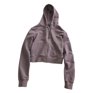 Sudadera Corta con Cremallera para Mujer, Talla Grande, Logotipo Estampado, Informal, de Algodón, Bloques de Color, Temporada de Invierno, Logotipo Frontal - Product Image 4