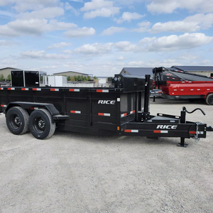 New 2026 Rice Trailers 82x14 Telescopic Hydraulic Dump Trailer Iron Construction 5000kg Capacity Tractor Tow Farm Use Gear Motor - Product Image 1