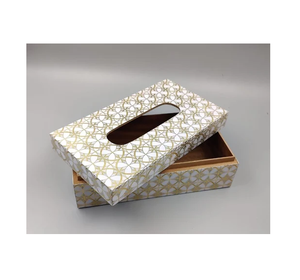 Caja de pañuelos de madera impresa esmaltada, almacenamiento creativo para el hogar, Hotel, restaurante, sala de estar, caja de pañuelos - Product Image 6