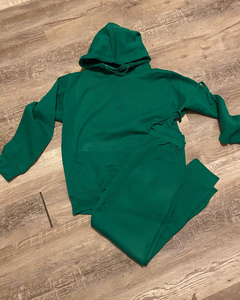 100% algodón Boxy-Fit Tech Fleece Sportswear hombres Slim Fit entrenamiento chándal personalizado Jogging traje 2 piezas conjunto deportes de invierno - Product Image 1