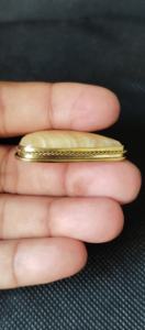 Yellow agate Brass Grooved Cabochon Amazing Crystal Healing Loose Gemstone for Jewelry Making - Product Image 4