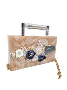 Royal Half Moon Epoxy With Mother Of Pearl Look Clutch Boho Clutch Bags Disponible en varios colores y tamaños para la venta de India SCI - Product Image 4