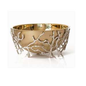 Centro de Mesa Decorativo en Forma de Hoja Redonda Personalizado en Latón y Acabado Dorado para Decoración del Hogar, Centro de Mesa de Metal en Existencia - Product Image 6