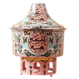 Marmite ronde en métal Qualité supérieure Faite à la main Casserole de créateur Réchauffeur de nourriture en métal élégant classique - Product Image 3