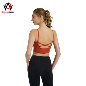 Débardeur de sport sans couture pour femmes haut pour Impact sport soutien-gorge entraînement haut court à bretelles rembourré conception respirant Yoga Fitness imprimer Plus - Product Image 5