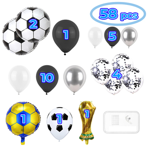 Disposable Football Theme for World Cup Decoration Kit 58 Pieces Latex Decorations Supplies for Graduation and Thanksgiving - Product Image 3