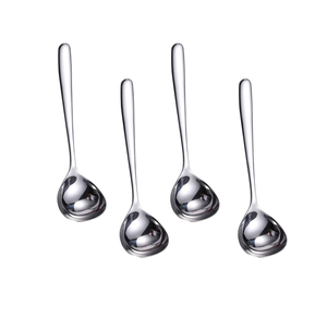 Cuillère à soupe en acier inoxydable Fabricant Impression personnalisée Cuillère à soupe moderne personnalisée Pièce d'argenterie en or - Product Image 5