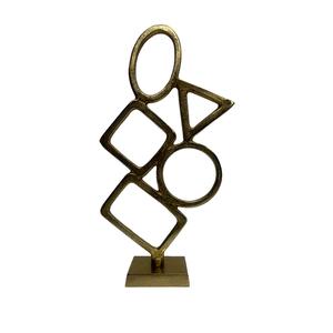 Chaîne en aluminium faite à la main objets décoratifs gros coeur chaîne polie or et argent pour la décoration de la maison - Product Image 2