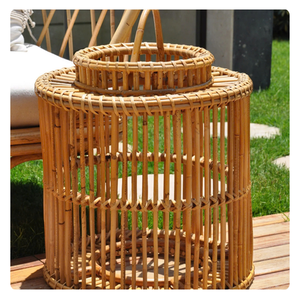 TOP QUALITY! <b>BAMBOO</b> <b>LANTERNS</b> WITH REMOTE CONTROL - MODERN CONVENIENCE for YOUR HOME - Product Image 1