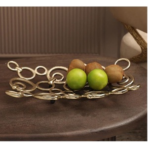 Aluminum Dinnerware Gold Serving <b>Tray</b> for Weddings and Ramadan Stylish Design for Catering and Special Occasions - Product Image 1