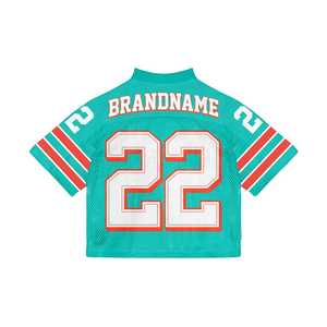 Venta caliente transpirable Tallas grandes Impresión personalizada Camiseta de fútbol retro de alta calidad Ropa de calle Cuello en V Boxy Recortada 100% Poliéster - Product Image 4