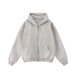 Vente en gros personnalisée Sweat à capuche français unisexe de haute qualité Sweats à capuche grande taille Sweat à capuche court uni à épaules tombantes - Product Image 4