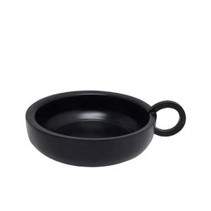 Bougeoir en fer pour décoration de maison Couleur noir mat Style classique avec poignée Bougeoir fait à la main - Product Image 1