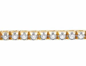 Pulsera de tenis de diamante cultivado en laboratorio de oro amarillo, joyería fina de lujo de 10K para hombres y mujeres - Product Image 3